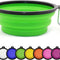 Collapsible Bowl I Portable Foldable Travel Bowls I Pets Water Feeding Bowls for Walking, Camping and Outdoors (Large, Green)
